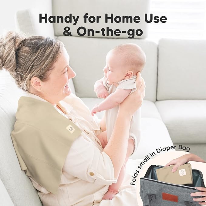 Organic Burp Cloths Baby Boy, Girl - 6-Pack Large Cotton Burping Cloths for Babies, Spit Up Rags, Super Absorbent, Ultra Soft Newborn Rag, Gender Neutral, Machine Washable, Durable(Terracotta)