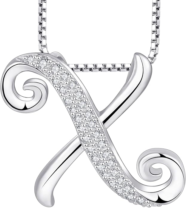 STARCHENIE Initial Necklace for Women 925 Sterling Silver Letter A-Z Pendant 26 Alphabet Jewelry