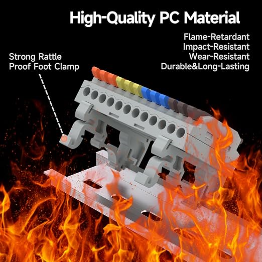 2Pcs Lever Wire Connectors, 4 in 12 Out, 0.7-2.5 mm² | Quick Wiring DIN - Image 4