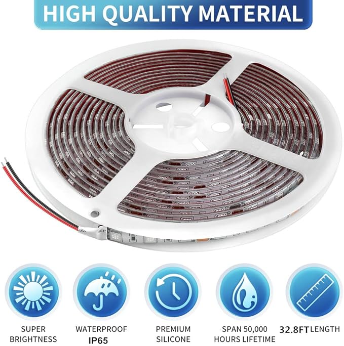 LED Boat Strip Lights, 32.8FT White Marine Pontoon Led Lights, Waterproof | - Image 2