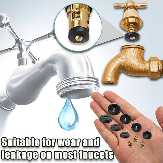 58 PCS Faucet Washer Assortment Kit Outdoor Faucet Repair Kit - Image 6
