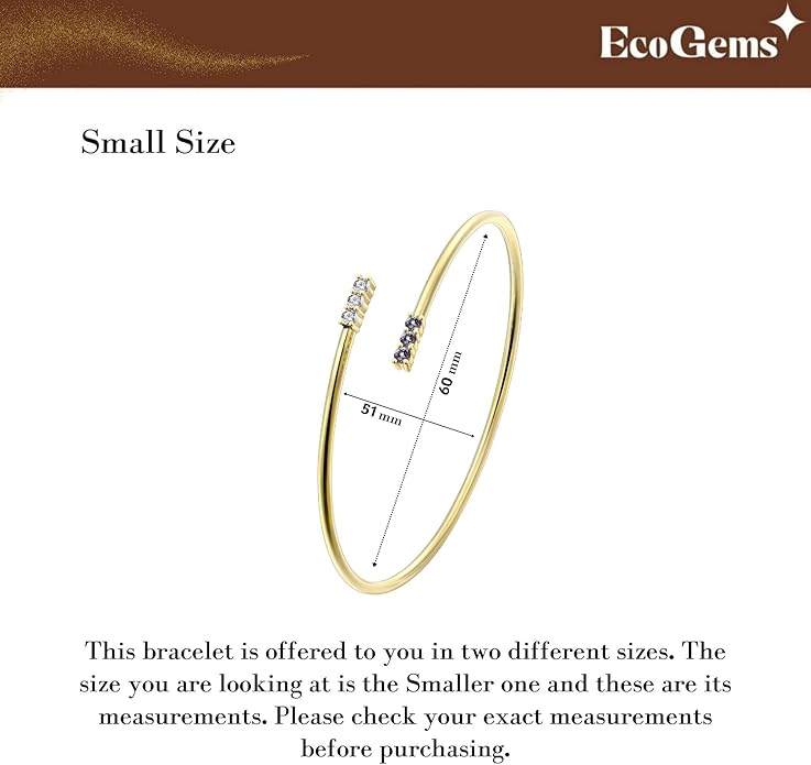 EcoGems Lab Grown Gemstone & Moissanite Bracelets – 14K White or Yellow Gold Plated Sterling Silver – Featuring Lab Grown Diamonds, Emeralds, Paraiba, Sapphire & Pearls – Sustainable Luxury Gift with Gift Box
