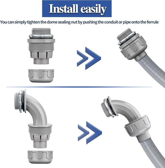 1 Inch 25 FT Liquid-Tight Conduit and Connector Kit | Non Metallic Flexible - Image 6
