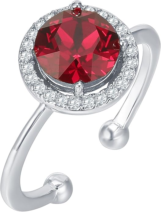 PAVOI 14K Gold Plated Crystal Birthstone Rings | Rings For Women