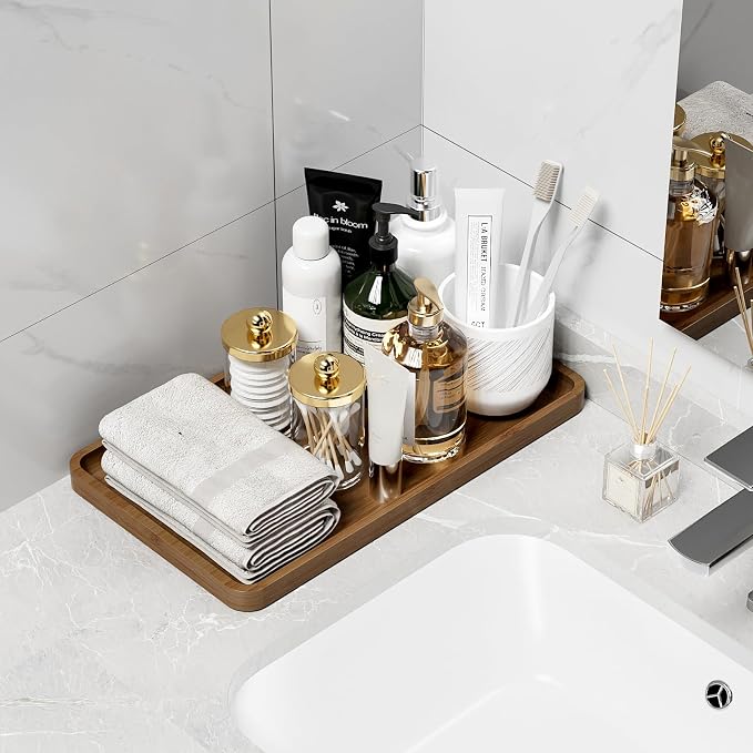 Weenson Bathroom Vanity Tray for Countertop Decor Perfume Makeup Toiletries - Image 5