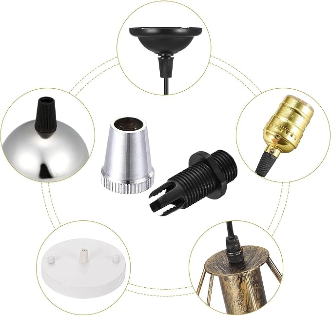 uxcell Cable Glands Strain Relief Cord Connector Grips Metal Chrome 5Pcs - Image 7