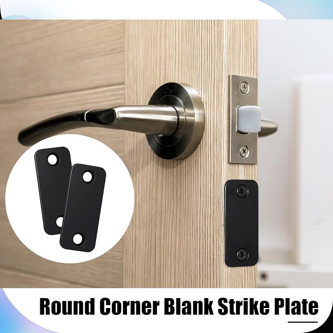 Blulu 8 Set Door Hole Cover Plate Blank Strike Filler Plate, Increase Home - Image 6