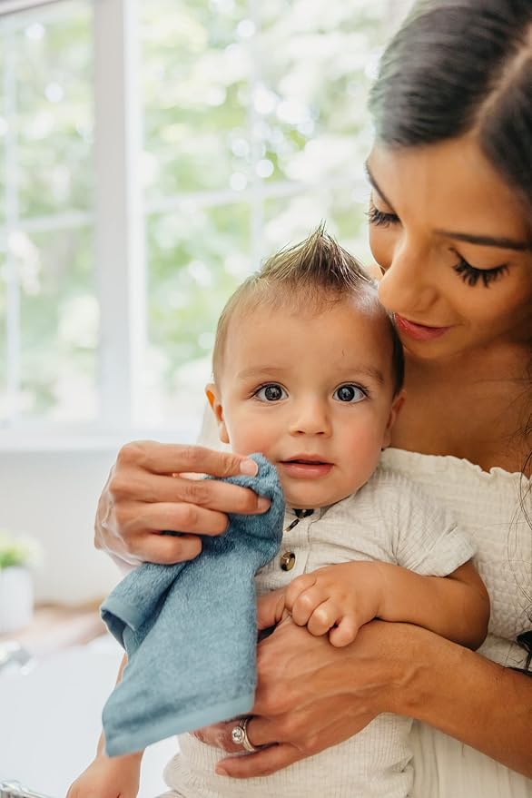 Copper Pearl 6 Ultra Soft Baby Bath Washcloths Premium Large Soft Chief 11" x 11" Towels