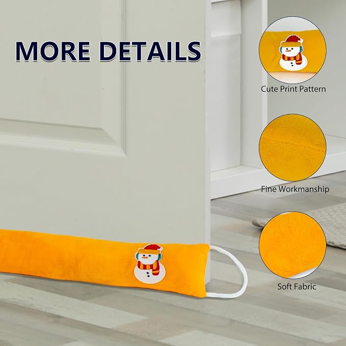 Decorative Weighted Under Door Draft Stopper 36 Inch, Heavy Duty Door Draft - Image 5