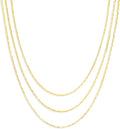 Milla Layered Necklaces for Women – 14K Gold Plated or Silver Plated Dainty Necklace Stack, Trendy Triple Chain Necklace Set