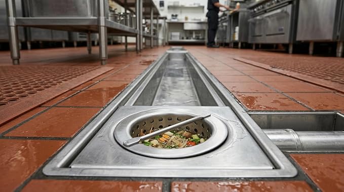 5 in. Stainless Steel Floor Trough Drain Strainer Basket - Image 3