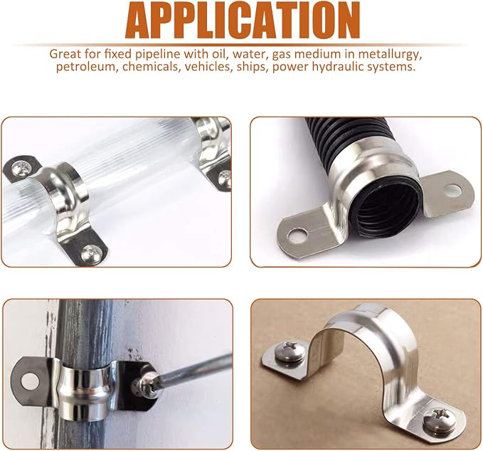 ISPINNER 25pcs M10 Stainless Steel Rigid Pipe Strap - Image 4