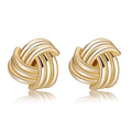 Statement Knot Link Earrings, Chunky Geometric Drop Dangle, Fashion Jewelry for Women