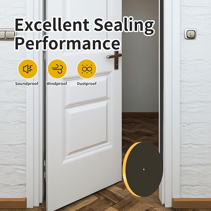 Weather Stripping Door Seal, High Density CR, 1/2 in x 1/16 in x 33Ft | Air - Image 7