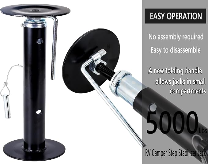 House Floor Jacks, 4 Pack, 5000 lbs Capacity | Adjustable Leveling Stabilizer - Image 4