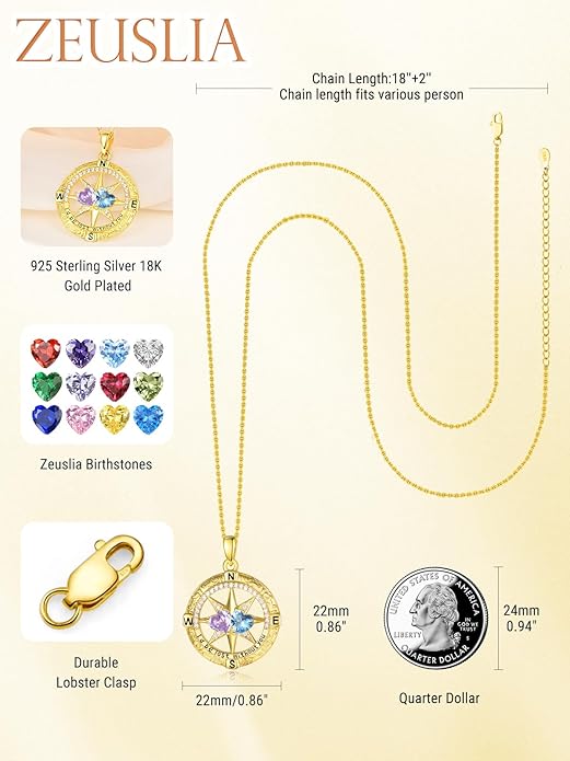 Valentine's Day Gifts for Wife 925 Sterling Silver Double Birthstone Pendant Necklaces I Love You for Always and Forever Necklace Anniversary Birthday Gifts for Wife Girlfriend Mom Her