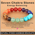 AD Beads Handmade Gemstone Stretch Elastic Bracelet Crystal Healing Reiki Nature's Beauty and Spiritual Essence Unisex