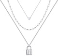 Turandoss Dainty Layered Choker Necklace, Handmade Y Pendant Necklace Multilayer Bar Disc Necklace Adjustable Layering Choker Necklaces for Women