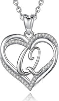 INFUSEU Unique Initial Necklaces for Women Girls Small Heart Letter Jewelry, Meaningful Personalized Gifts