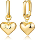 14K Gold Earring Cross Waterdrop Butterfly Heart Knot Earrings for Women Gold Silver Cross Leverback Drop Gold Silver Teardrop Hoop Dangle Earring White Gold Dangle Drop Earring