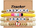 Heishi Beaded Stretch Bracelets for Women Stackable Polymer Clay Beads Bracelets Friendship Boho Summer Beach Bracelet Jewelry Set