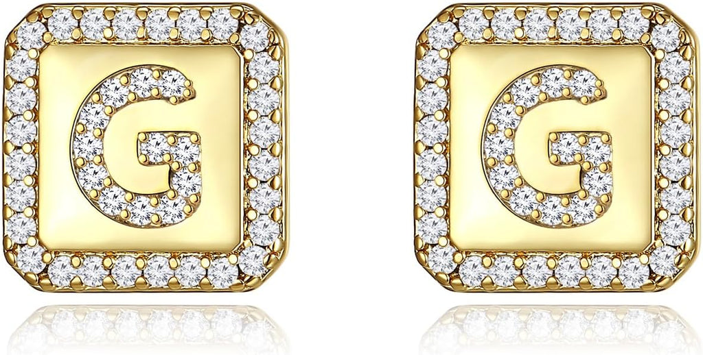 Gold Earrings for Women 24K Gold Filled Initial Earrings for Women S925 Earrings Gifts for Her