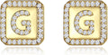 Gold Earrings for Women 24K Gold Filled Initial Earrings for Women S925 Earrings Gifts for Her