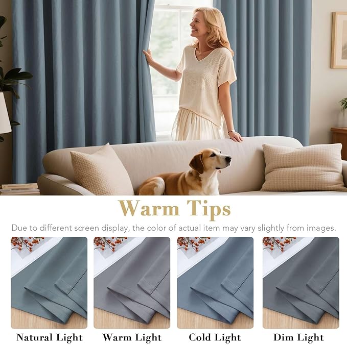 H.VERSAILTEX Blackout Curtains for Bedroom Thermal Insulated Room Darkening - Image 5