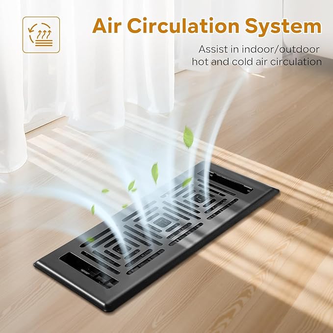 Floor Register 2x14, Heavy Duty Walkable Steel Floor Vents Easy Adjust Air Flow - Image 4