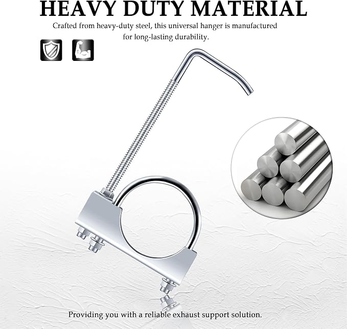 2.25 inch Exhaust Clamp with Hanger, Heavy Duty Exhaust Hanger with Clamp - Image 4