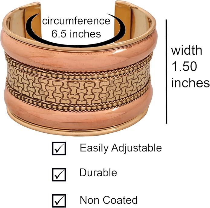 Touchstone Indian Bollywood Handcrafted Slip In Easy To Wear Stylish Wrist Enhancer Designer Broad Jewelry Cuff Bracelet For Women and Men.
