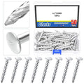 Glarks 50pcs 6.5 x 55mm Thread Twist Nail Kit, Zinc Plated Cement Nails by Glarks