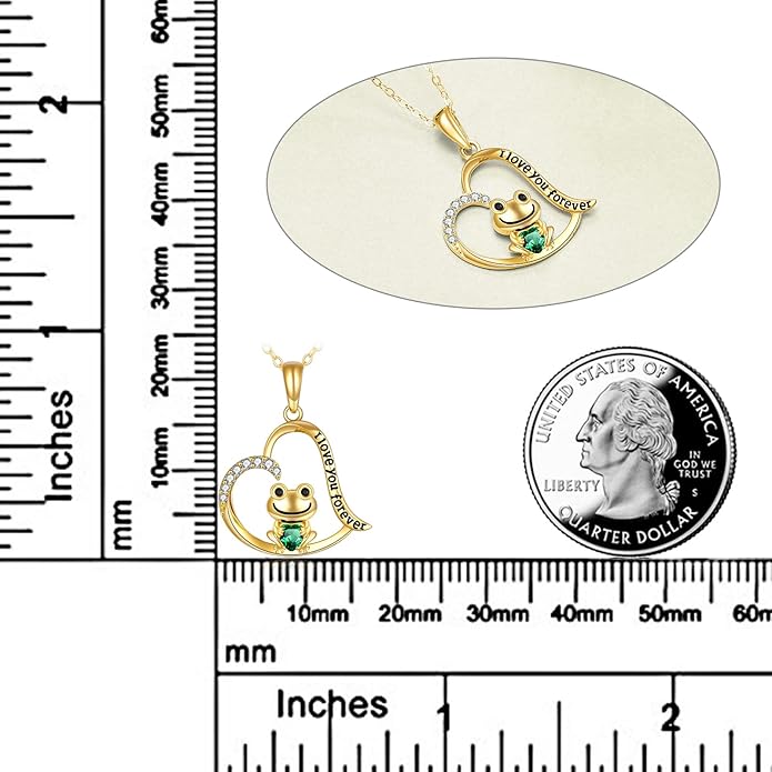 KECHO 14K Gold Animal Pendant Necklace - Dainty Zodiac & Pet Inspired Charm Necklace for Women - 16+1+1"