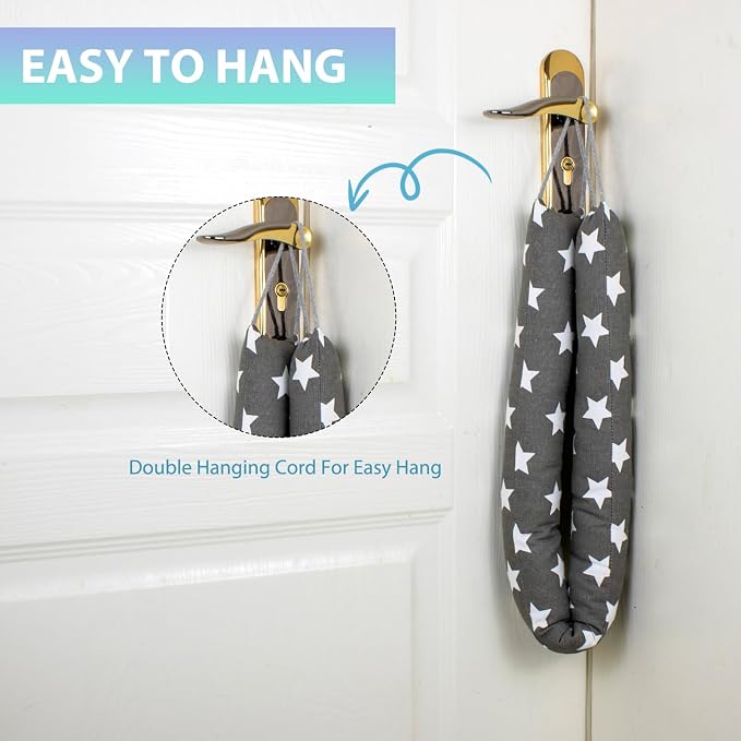 Weighted Door Draft Stopper, 2 Pack 32 Inch Under Door Blocker, Bottom of Door - Image 4