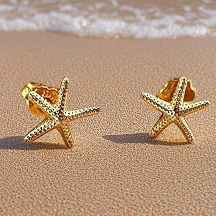 Seashell Starfish Earrings Beach Jewelry for Women Pearl Drop Shell Earrings Ocean Beachy Fashion Accessories Womens Summer Outfits 2026 Tropical Vacation Outfits Beach Vacation Clothes Dresses