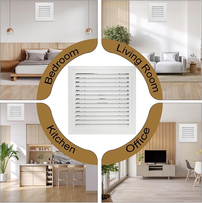 PATIKIL 20" x 20" Aluminum Return Grille, Return Air Vent Cover Linear Bar - Image 4