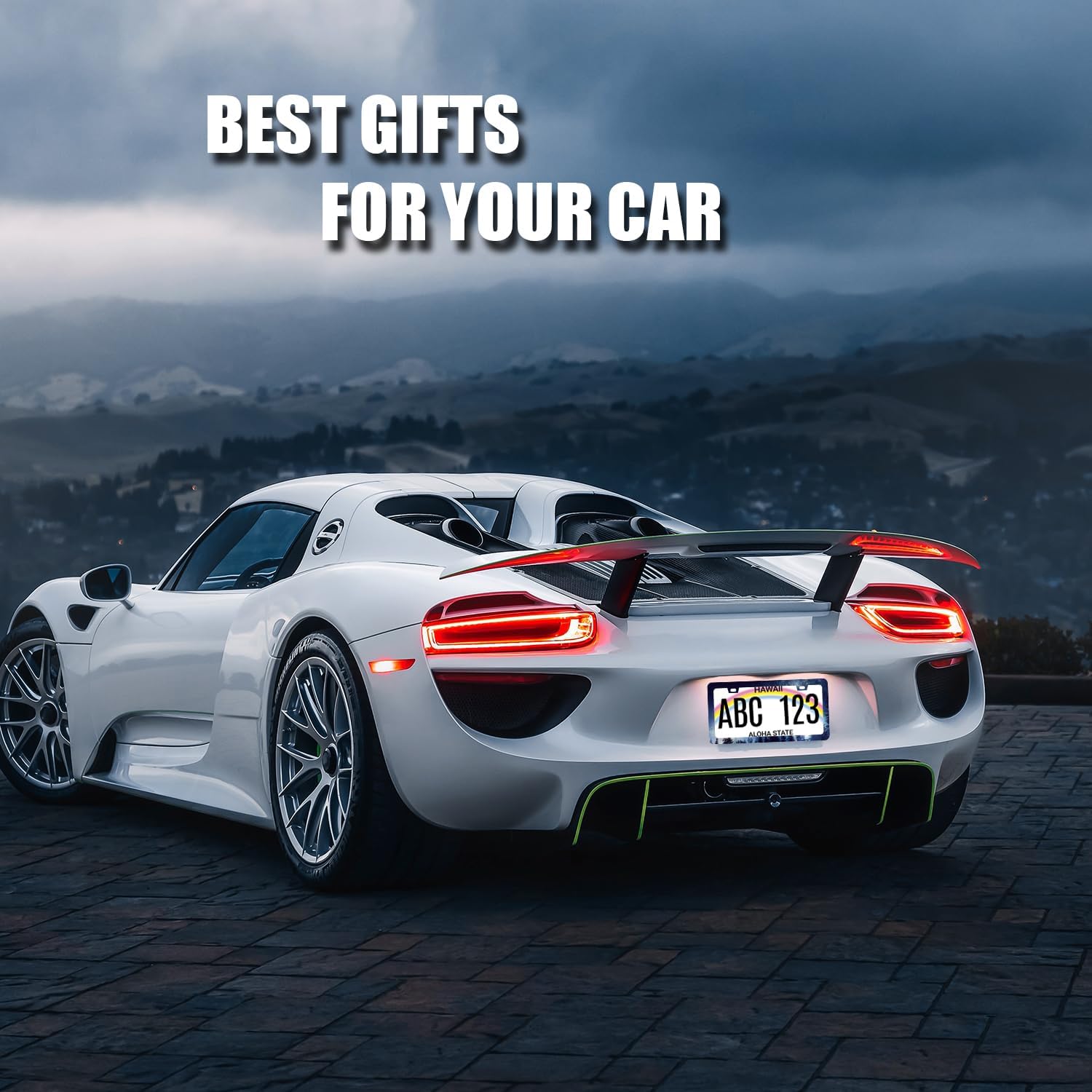 Beautiful Galaxy License Plate Frame Starry Sky Galaxy Forest License Plate Holder for Personalized Car Decorative Stainless Steel Colorful License Plate Galaxy Auto Part 12.2" x 6.2"