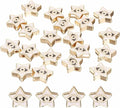 MECCANIXITY 20 Pcs Star Evil Eye Beads Colorful Flat Loose Spacer Evil Eye Charms for DIY Bracelet Earrings Necklace Crafts Jewelry Making, White