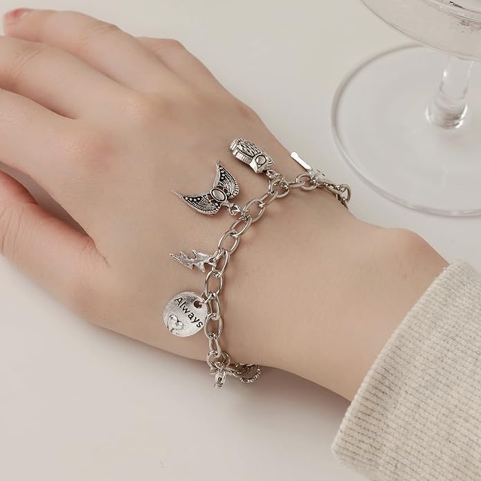 Fancy Space Enchanted Wizard Charm Bracelet for Her – Adjustable Handmade Magic Jewelry – Valentine’s Day & Birthday Gift for Girls, Teens & Women