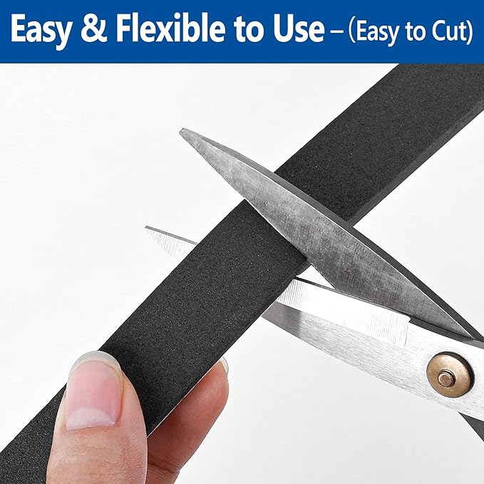 Self Adhesive Foam Tape Weatherstrip 2in x 1in x 6.5Ft High Density Foam - Image 4