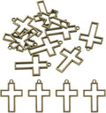 PATIKIL Alloy Open Back Bezel Pendants, Cross Shape Hollow Resin Pendant Frame for DIY Crafts Earrings Necklace Bracelet Making