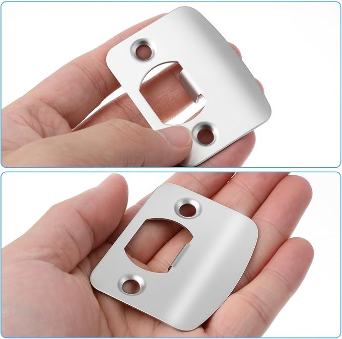4 Sets Strike Plates for Interior Doors, Door Latch Strike Plate, 2-1/4 Inch X - Image 5
