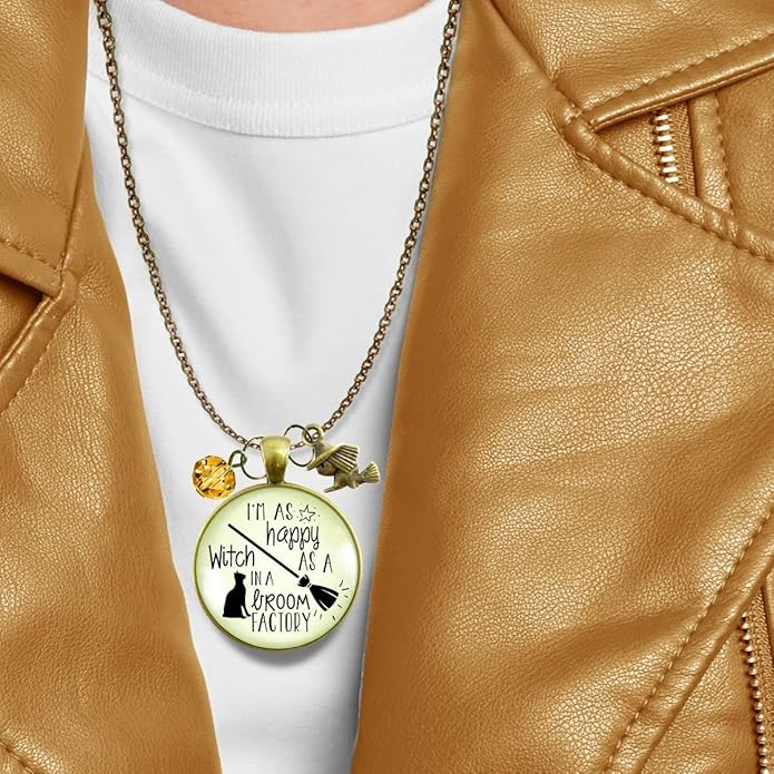 Gutsy Goodness Autumn Necklaces Fall October Theme Pumpkin Spice Halloween Thanksgiving Themed Pendant Message Jewelry