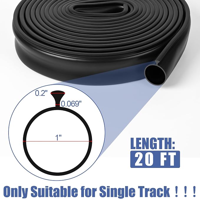 20FT Garage Door Seals Bottom Rubber, 0.2" Triangle Weather Stripping Seals - Image 4