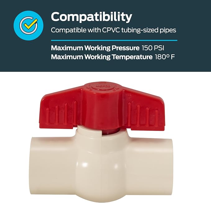 Eastman 3/4 Inch PVC Slip Ball Valve - Image 3