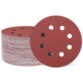 HARFINGTON 100 Pcs 5 Inch Sanding Discs 2000 Grit Red Aluminum Oxide 8 Hole | by HARFINGTON