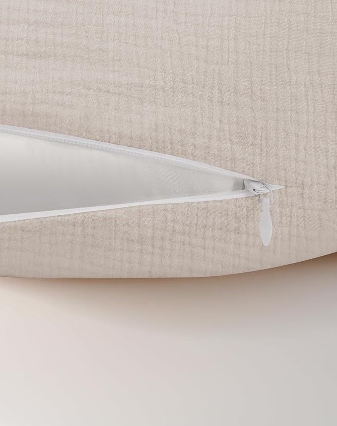 Nursing Pillow Covers 2 Pack, Muslin Nursing Cover for Breastfeeding Pillows, Comfortable for Baby Girls and Boys (Leaf-B & Sage)