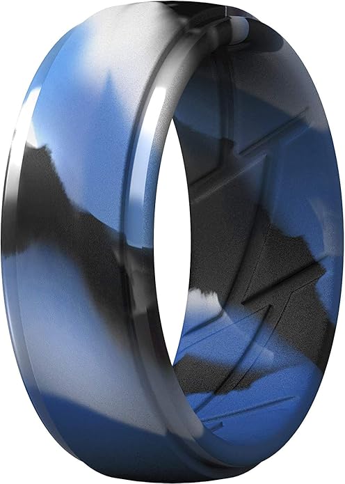 ThunderFit Men's Silicone Rings 10mm Wide 2.5mm Thick Rubber Bands, Breathable, Variety Multipack 1-10