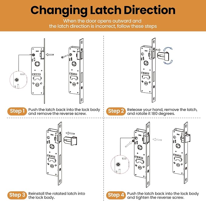 Storm Door Mortise Lock Body, Mortise Lock Replacement Parts | - Image 4