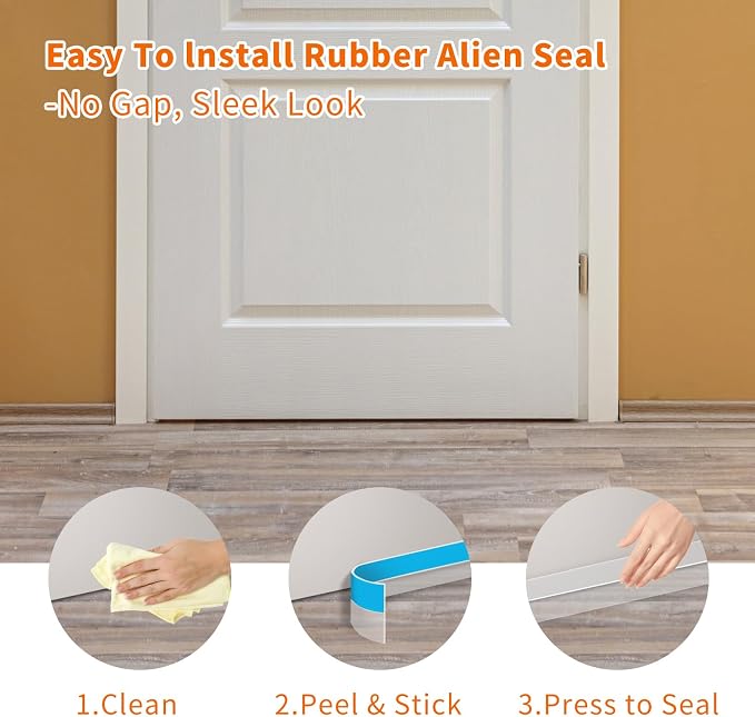 T-Shaped Rubber Weather Stripping Door Seal Extra Thick 2mm, 1.38 in x 50 Ft - Image 7